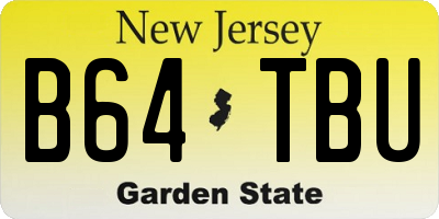 NJ license plate B64TBU