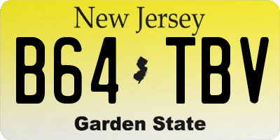 NJ license plate B64TBV