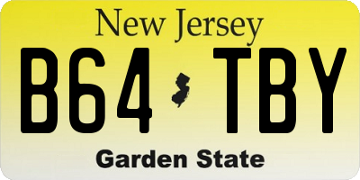 NJ license plate B64TBY