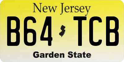 NJ license plate B64TCB