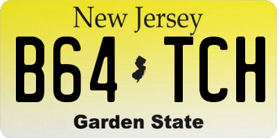 NJ license plate B64TCH