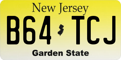 NJ license plate B64TCJ