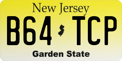 NJ license plate B64TCP