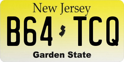NJ license plate B64TCQ