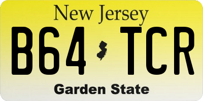 NJ license plate B64TCR