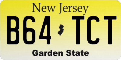 NJ license plate B64TCT