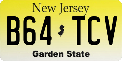 NJ license plate B64TCV