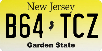 NJ license plate B64TCZ