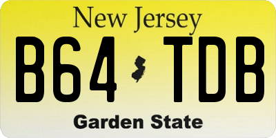 NJ license plate B64TDB