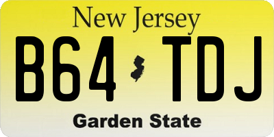 NJ license plate B64TDJ