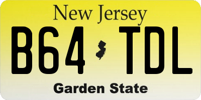 NJ license plate B64TDL