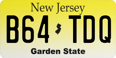 NJ license plate B64TDQ
