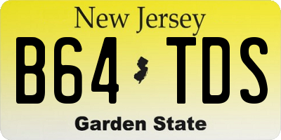 NJ license plate B64TDS