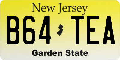 NJ license plate B64TEA