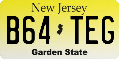 NJ license plate B64TEG