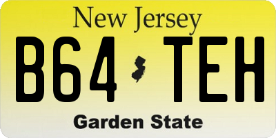 NJ license plate B64TEH