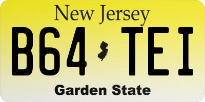 NJ license plate B64TEI