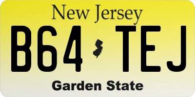 NJ license plate B64TEJ