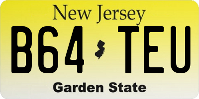 NJ license plate B64TEU