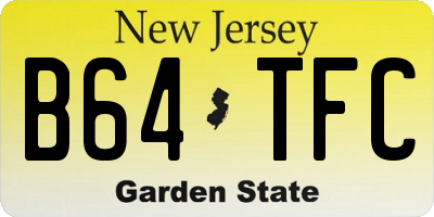 NJ license plate B64TFC