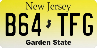 NJ license plate B64TFG