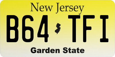 NJ license plate B64TFI