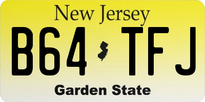 NJ license plate B64TFJ