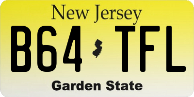 NJ license plate B64TFL