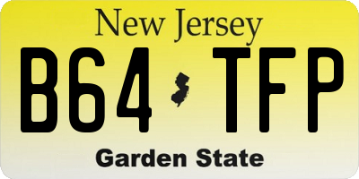 NJ license plate B64TFP