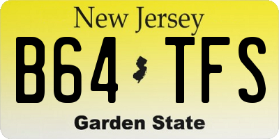 NJ license plate B64TFS