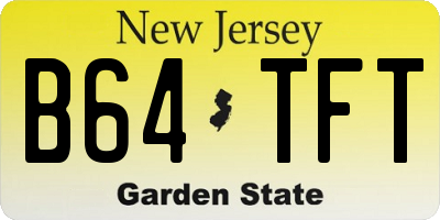 NJ license plate B64TFT