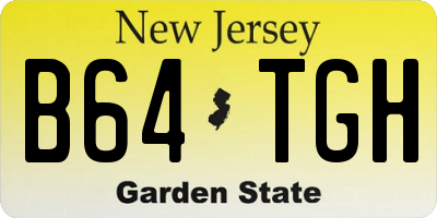 NJ license plate B64TGH