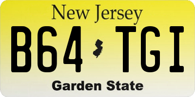 NJ license plate B64TGI