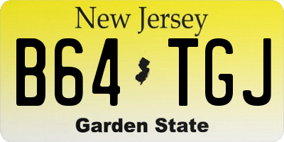 NJ license plate B64TGJ