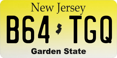 NJ license plate B64TGQ