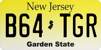 NJ license plate B64TGR