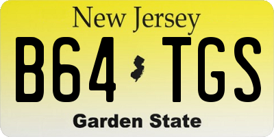 NJ license plate B64TGS