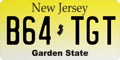 NJ license plate B64TGT