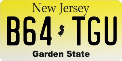 NJ license plate B64TGU