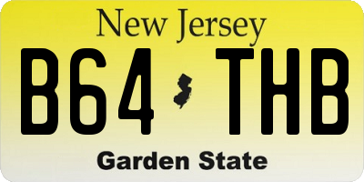 NJ license plate B64THB