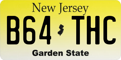 NJ license plate B64THC