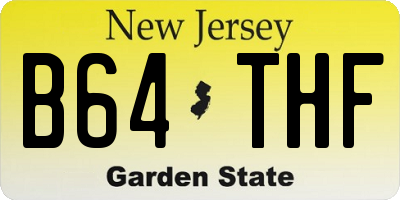 NJ license plate B64THF