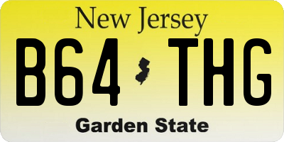 NJ license plate B64THG
