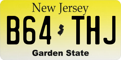 NJ license plate B64THJ