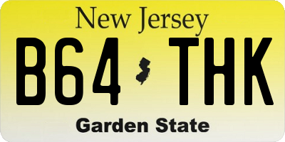 NJ license plate B64THK