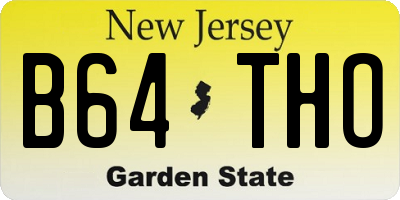 NJ license plate B64THO