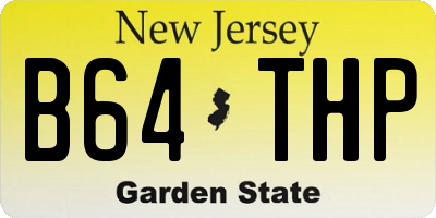 NJ license plate B64THP
