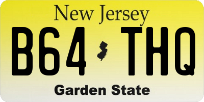 NJ license plate B64THQ