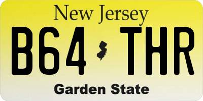 NJ license plate B64THR