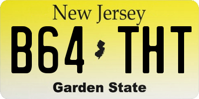 NJ license plate B64THT